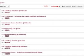 Kalender in Agendaansicht